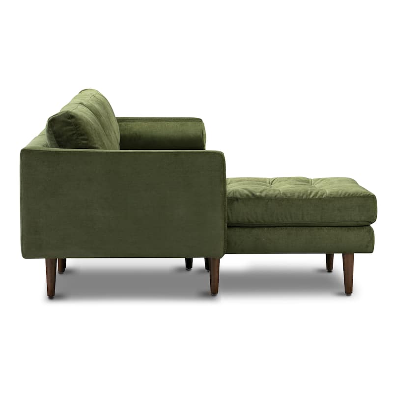 Poly and Bark Napa Fabric Left Sectional Sofa