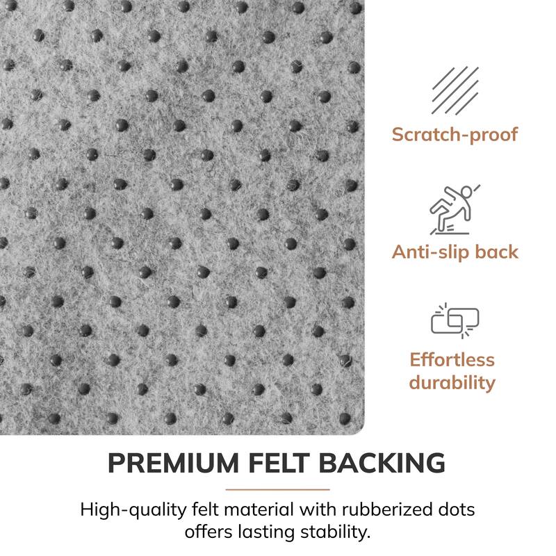 Jani 36"x48" Rug'd Chair Mat-Rug Style Office Chairmat for Carpet & Hard Floors| 0.25" Thick |Non-Slip, Foldable Desk Chair Mat