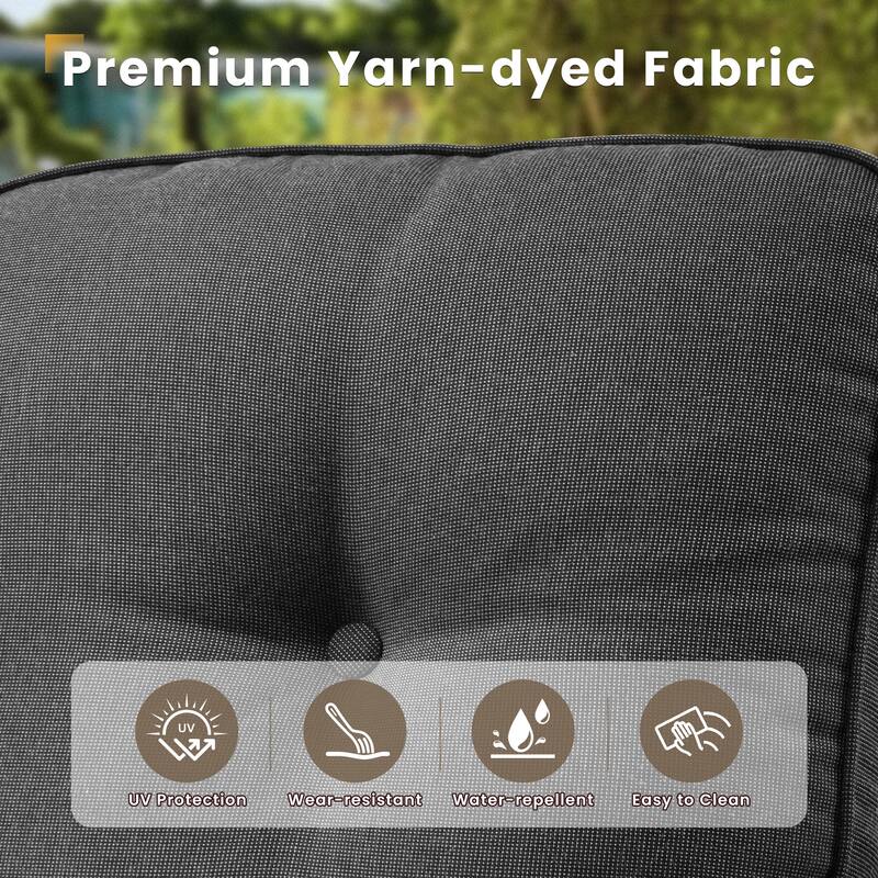 XIZZI Outdoor Patio Furniture Conversation Set with Fire Table