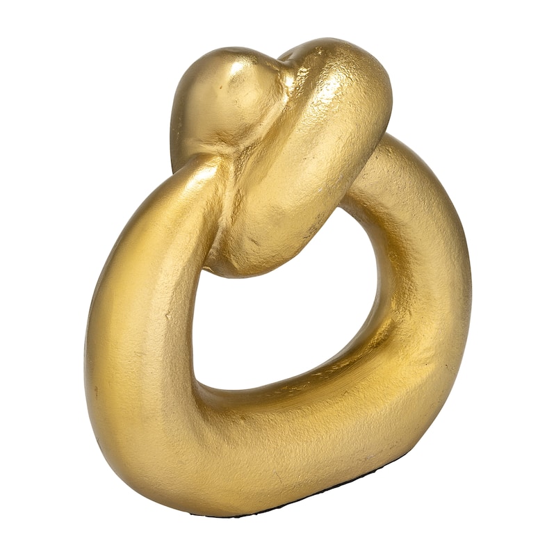 Sagebrook Home Knot Sculpture, Modern Elegance, Decor Accent, Serene Beauty - 9" x 4" x 9" - Gold