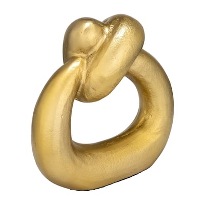 Sagebrook Home Knot Sculpture, Modern Elegance, Decor Accent, Serene Beauty - 9" x 4" x 9"