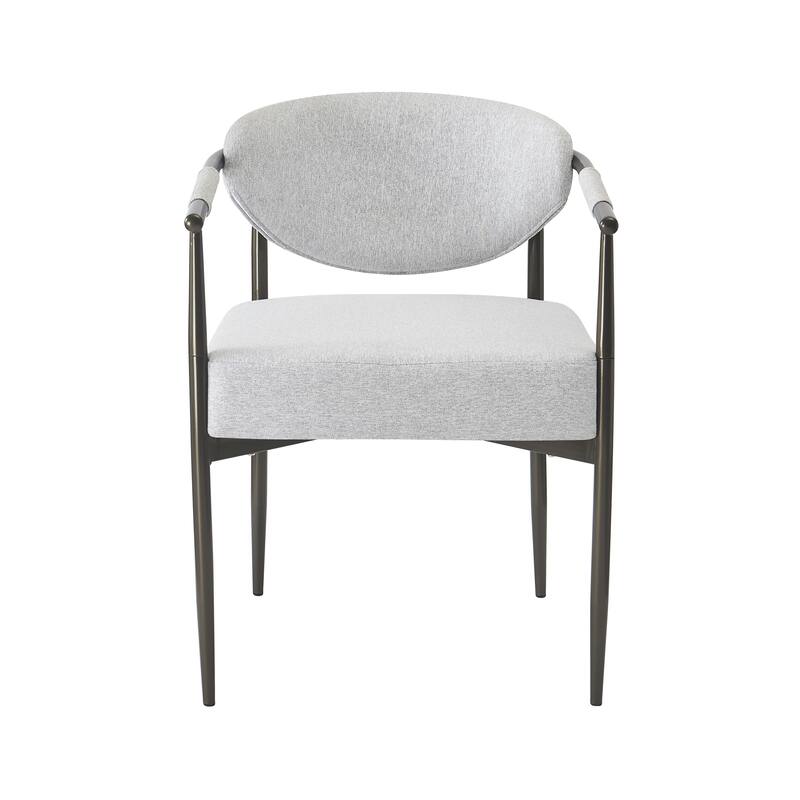 Christopher Knight Home - Thatch Iron-Frame Dining Armchairs with Upholstered Cushion (Set of 2)