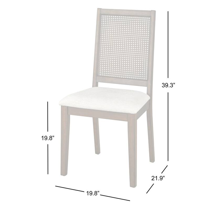 Simple Living Westbury Solid Wood Cane Dining Chair (Set of 2)