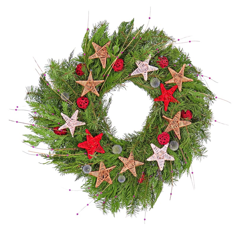 National Tree Company 22 in. Fresh Evergreens Wreath - 22 in