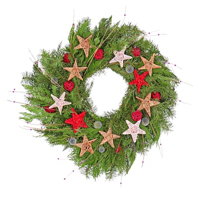 National Tree Company 22 in. Fresh Evergreens Wreath - 22 in