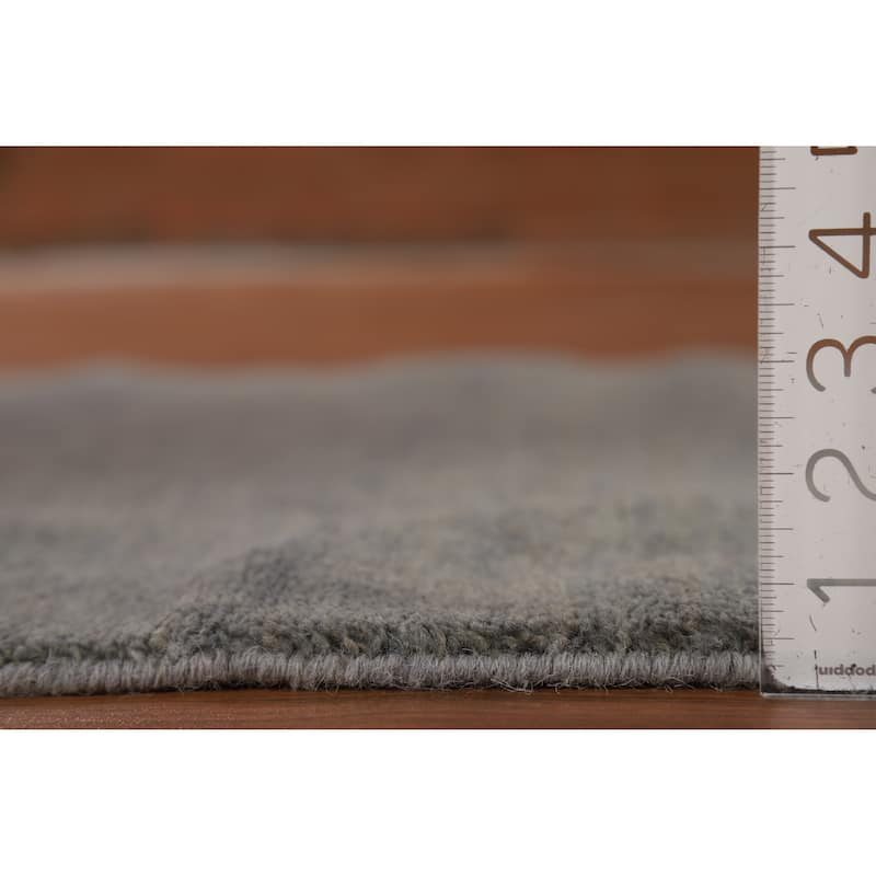 Gray Modern Gabbeh Oriental Runner Rug Handmade Wool Carpet - 3'4"x 6'6"