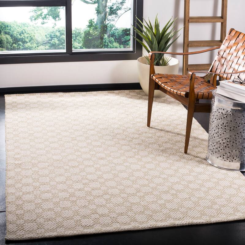 SAFAVIEH Handmade Flatweave Kilim Breeda Cotton Rug - 8' x 10' - Beige/Ivory