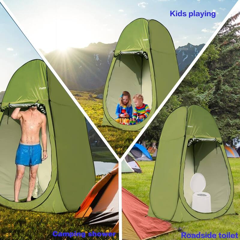 Camping Shower Tent 7FT Instant Pop Up Privacy Tents, Portable Toilet Tent Outdoor Dressing Room