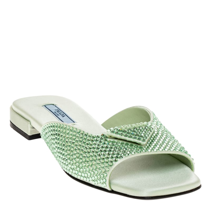 Prada Crystal Embellished Slide - 37 EU