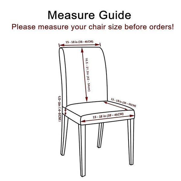 Dining room top chair measurements