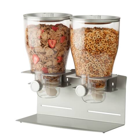 Chrome Plastic and Steel Double Commercial Dry Food Dispenser