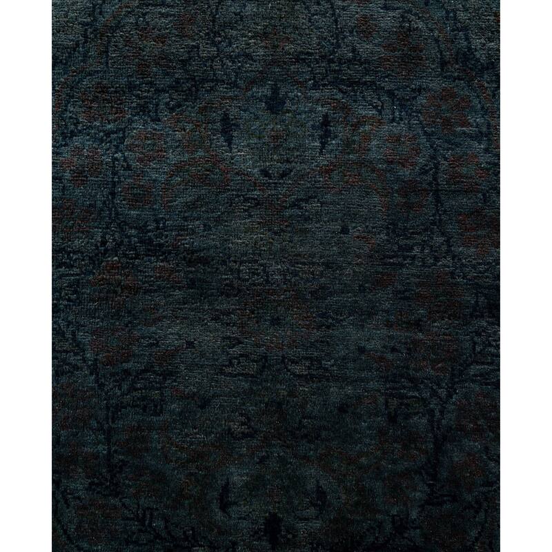 Overdyed One-of-a-Kind Hand-Knotted Area Rug - Black - 8' 0" x 10' 2"