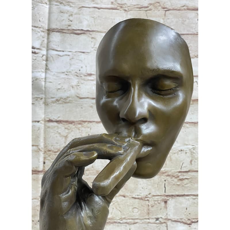 Havana Man Smoking Cigar Bronze Statue Sculpture Modern Art 15 Inches X 8 Inches