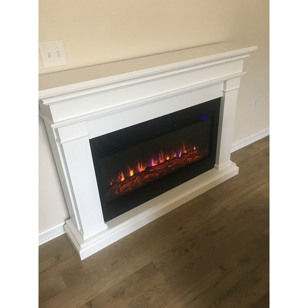 Top Product Reviews For Beau Electric Fireplace In White 58 5l X 11 375w X 42 125h 58 5l X 11 375w X 42 125h 23058281 Overstock