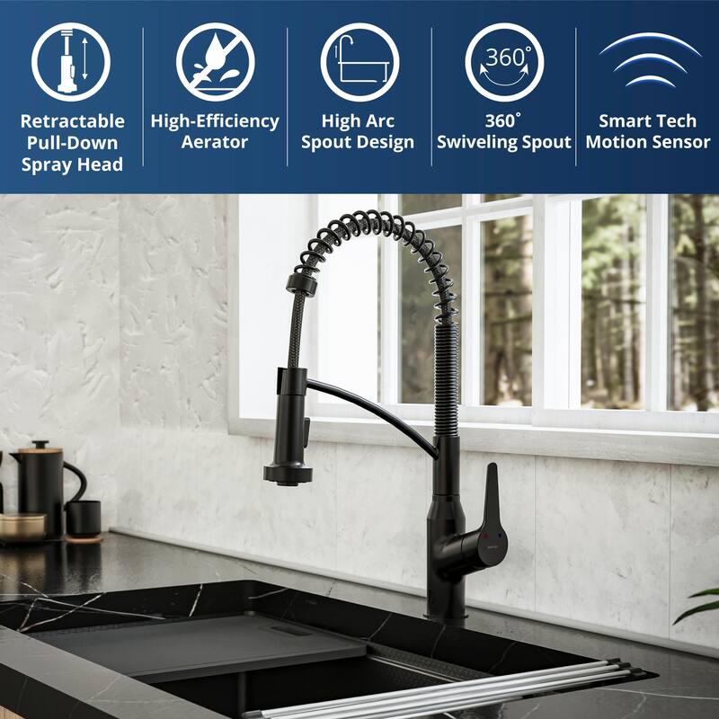 Karran Scottsdale Touchless Single-Handle Pull-Down Sprayer Kitchen Faucet