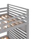 preview thumbnail 15 of 16, Modern Design Wood Bunk Bed with Ladder and Drawers, Solid Construction, Beautiful & Elegant, Grey