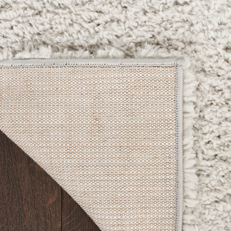 Nourison Modern Shag Indoor only Grey Solid Area Rug