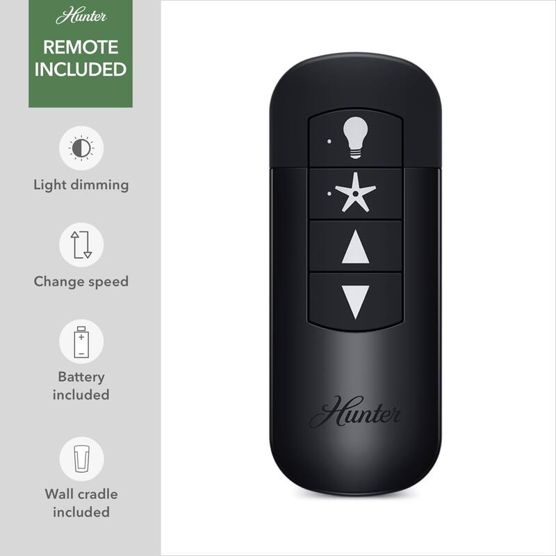 Hunter 44" Gilmour Outdoor Ceiling Fan with LED Light, Handheld Remote, Damp-Rated - Transitional, Contemporary