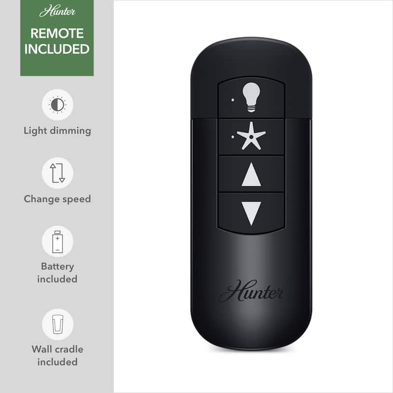 Hunter 52" Avia Ceiling Fan with LED Light and Handheld Remote
