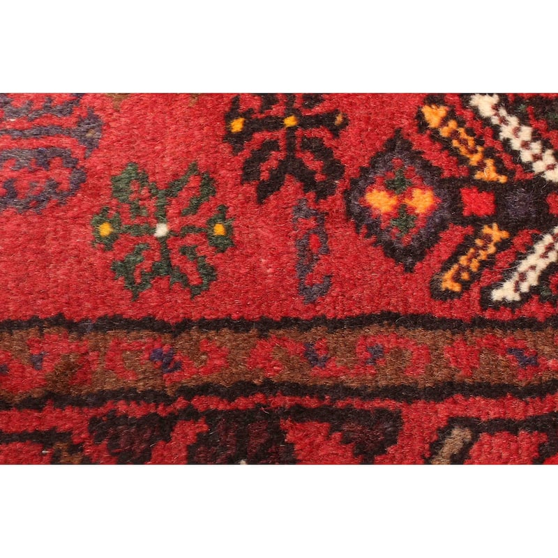 ECARPETGALLERY Hand-knotted Andelz Red Wool Rug - 3'11 x 6'6