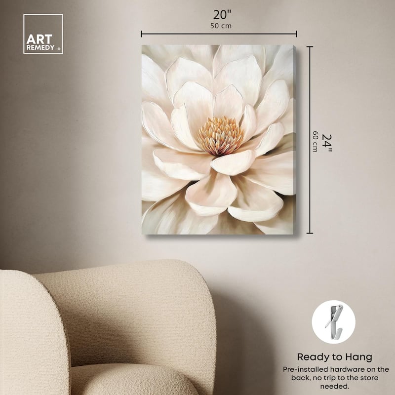 Golden Heart Canvas by Art Remedy, Gallery Wrapped