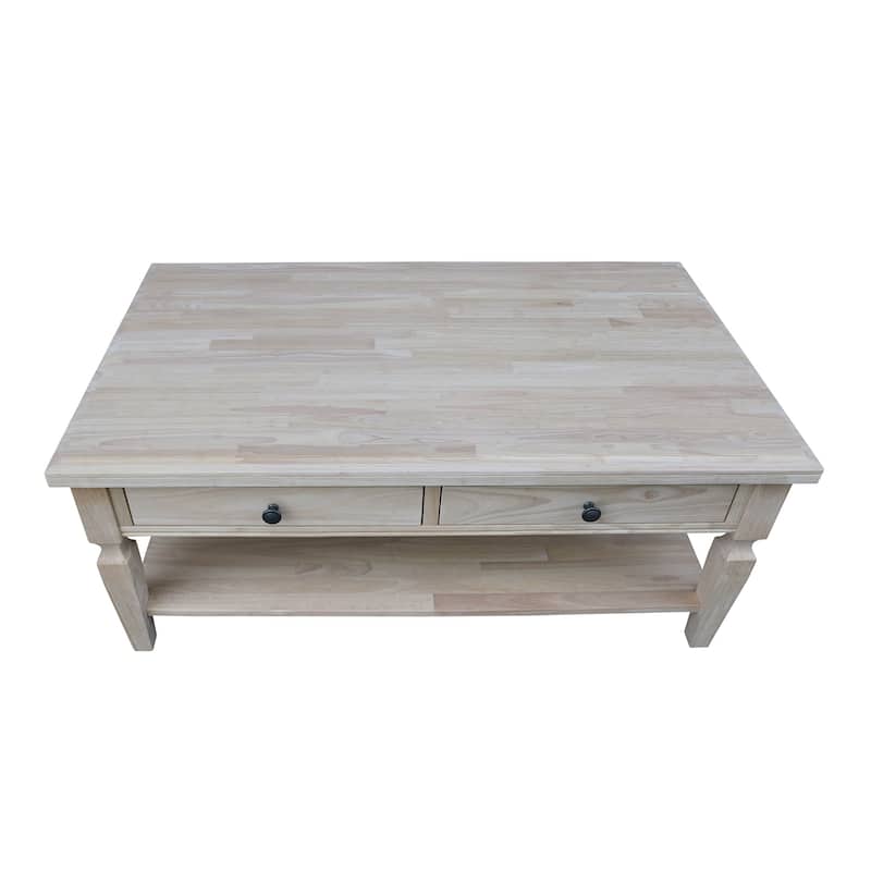 Vista Solid Wood Coffee Table - 48"W x 28"D x 20"H