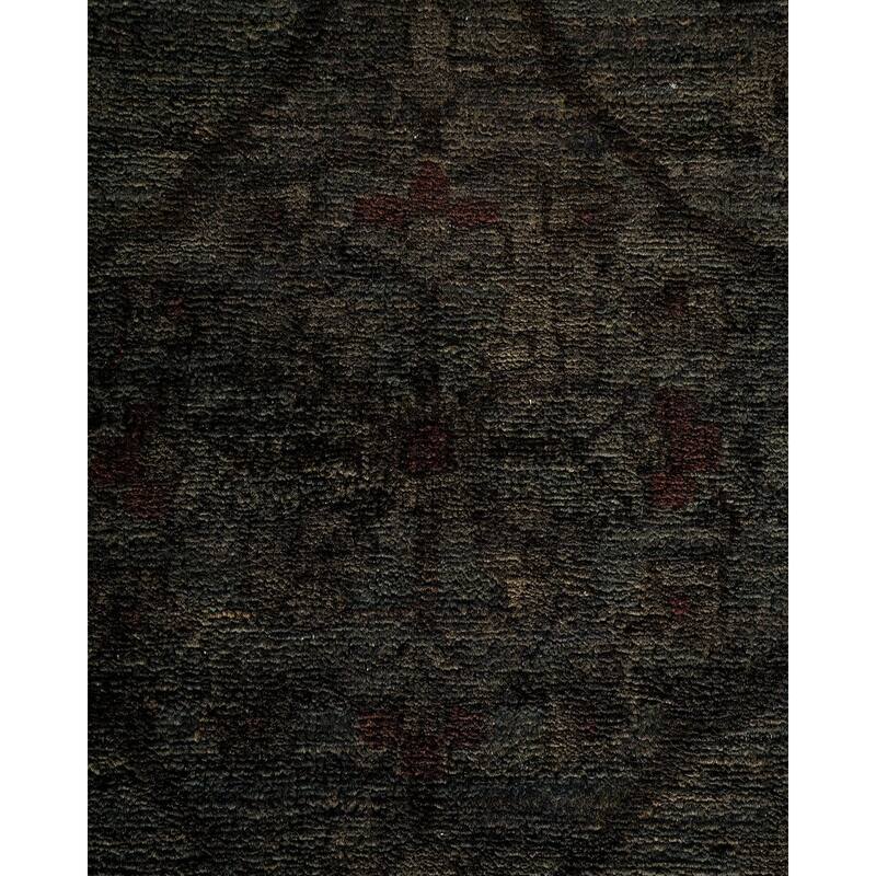 Overton Hand Knotted Wool Vintage Inspired Modern Contemporary Overdyed Gray Area Rug - 11' 9" x 18' 1"