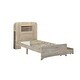 preview thumbnail 12 of 28, Twin Size Platform Bed Frame with LED Headboard, 2 Drawers, and 6 Storage Shelves, Solid & Silent Construction, Oak Finish