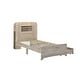 preview thumbnail 12 of 26, Twin Storage Platform Bed with LED Headboard, Drawers, & Shelves, Natural