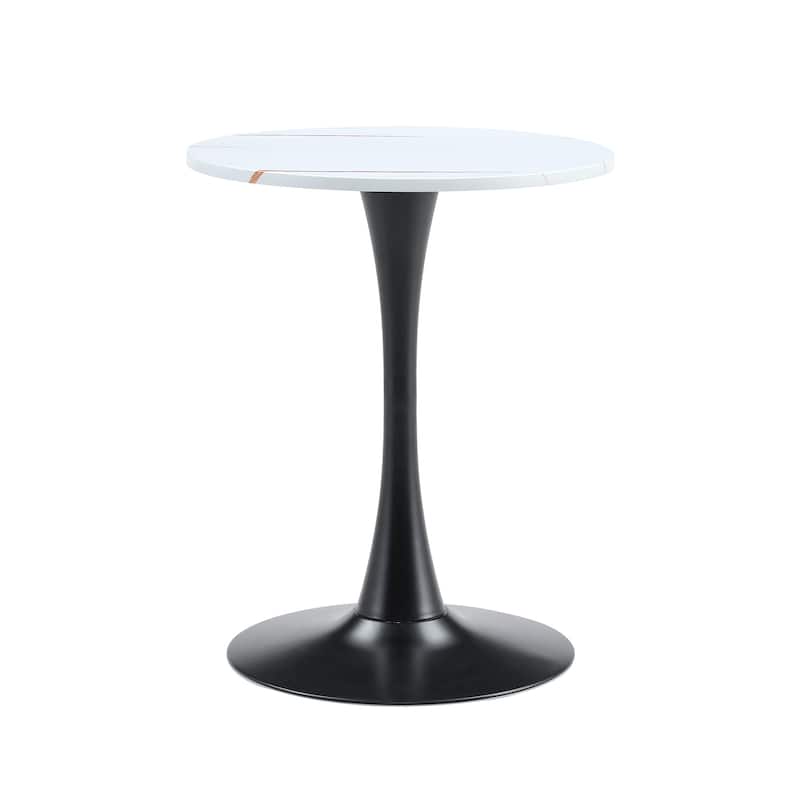 Round Tulip Dining Table, Kitchen Table with Thickened Tabletop, Bistro Table Circle Table Coffee Table