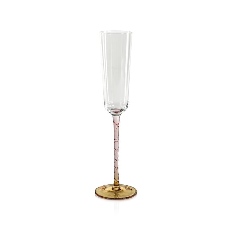Sachi Champagne Flutes, Set of 6 - Orange