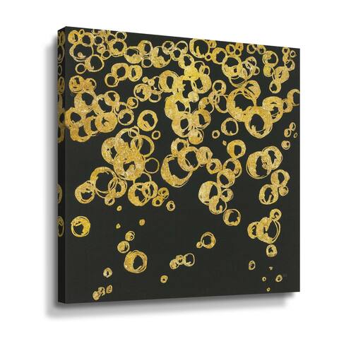 Gold Bubble II Gallery Wrapped Canvas