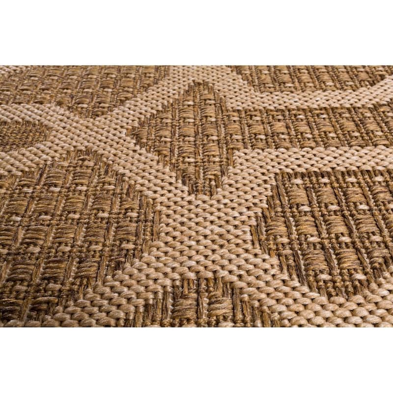 Loomaknoti Cocoa Bay Farlincia Tan Area Rug - 5'3" x 7'7" - Brown