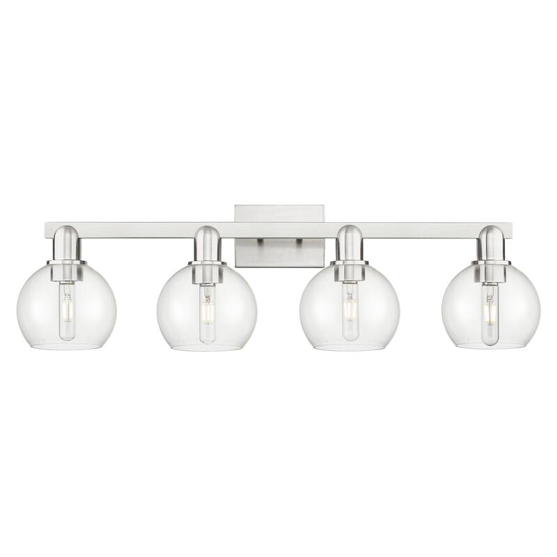 Innovations Lighting 716-4W-10-33 Athens Vanity Athens 4 Light 33" - Brushed Satin Nickel / Clear