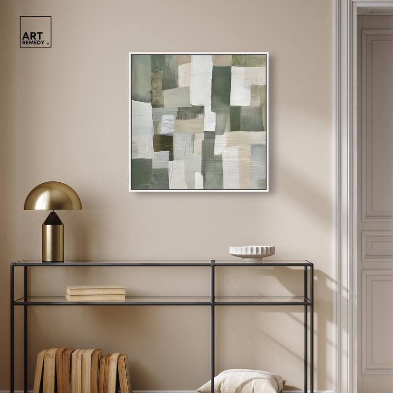 Pale Jade Green I Canvas by Art Remedy