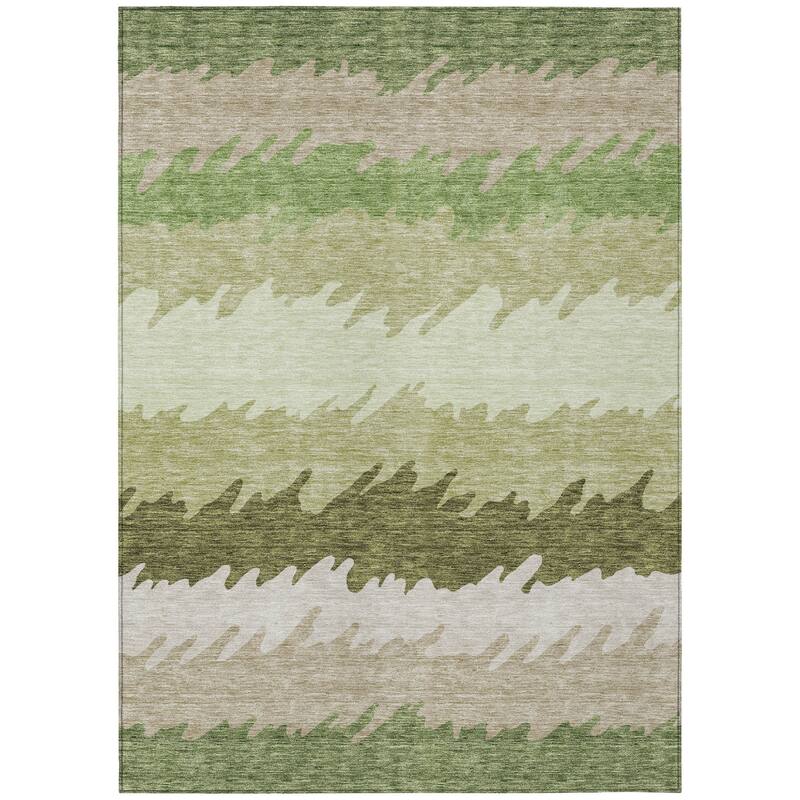 HomeRoots Striped Transitional Rectangle Outdoor Rug