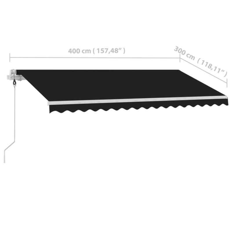 vidaXL Electric Awning Retractable Canopy Sunshade Shelter for Porch Balcony