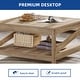 preview thumbnail 9 of 51, Moasis Farmhouse Coffee Table with Shelf, 2-Tier Center Table for Living Room