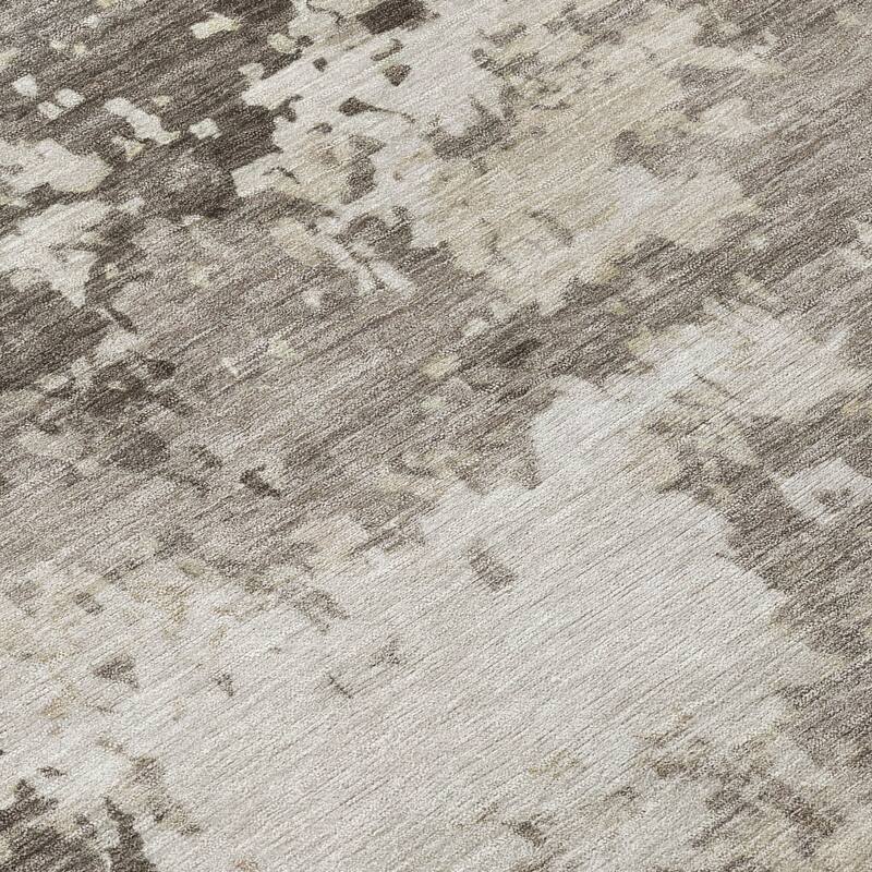 Machine Washable Indoor/Outdoor Contemporary Blend Chantille Rug