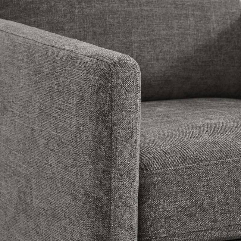 Spruce & Spring Modern Swivel Accent Chair with Wooden Base