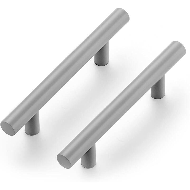 30-Pack Cabinet Pulls - 5" Handles, 3" Hole Center for Kitchen Drawers - Gray