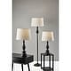 preview thumbnail 1 of 9, Copper Grove Tepelene Dark Bronze Floor and Table Lamp 3-piece Set Dark Bronze & White