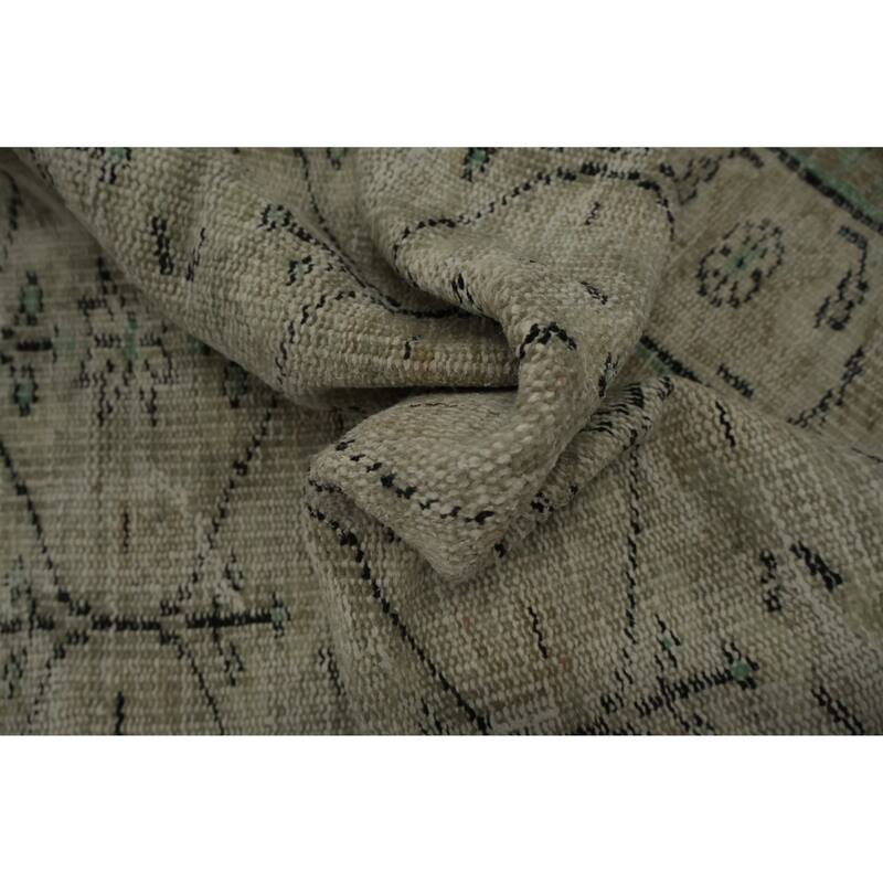 Hand Knotted Oriental 100% Wool Carpet Transitional Floral Beige & Ivories Anatolian Area Rug - 9' 5'' X 5' 11''