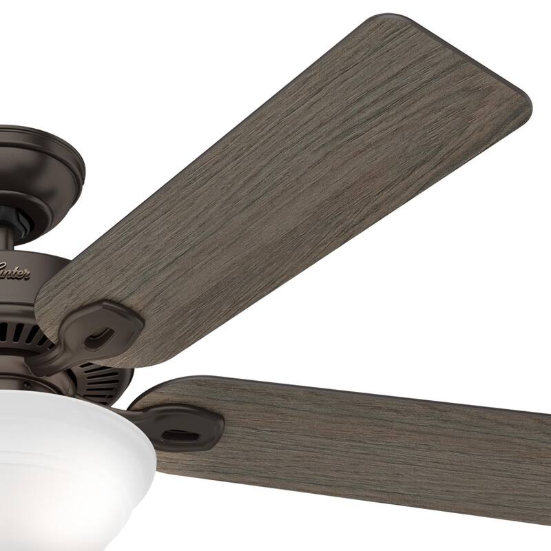 Hunter 52" Monarch Premier Bronze Ceiling Fan with LED Light Kit and Pull Chain - Traditional, Casual