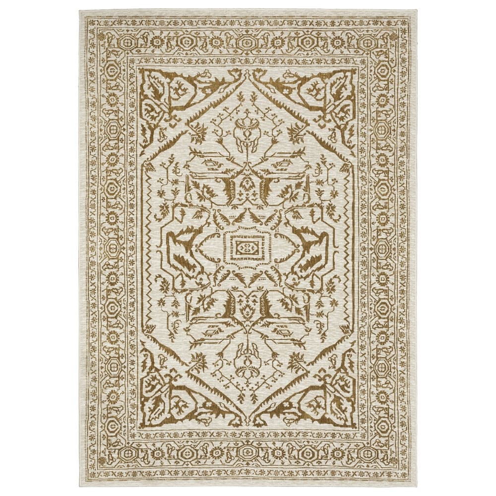 Style Haven Ingram Two-Tone Traditional Medallion Area Rug