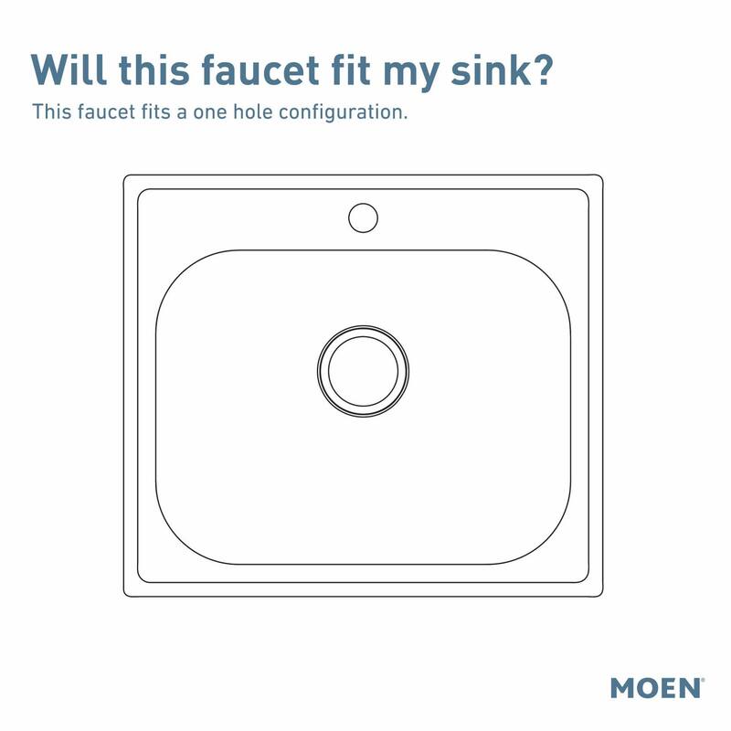 Moen 5622 Cia 1.5 GPM Single Hole Bar Faucet