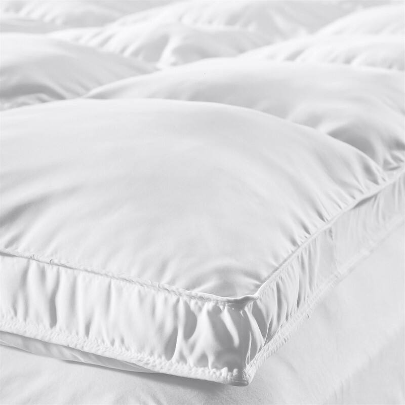 Blue Nile Mills Brushed Microfiber Down Alternative 2 Inch Mattress Topper - White