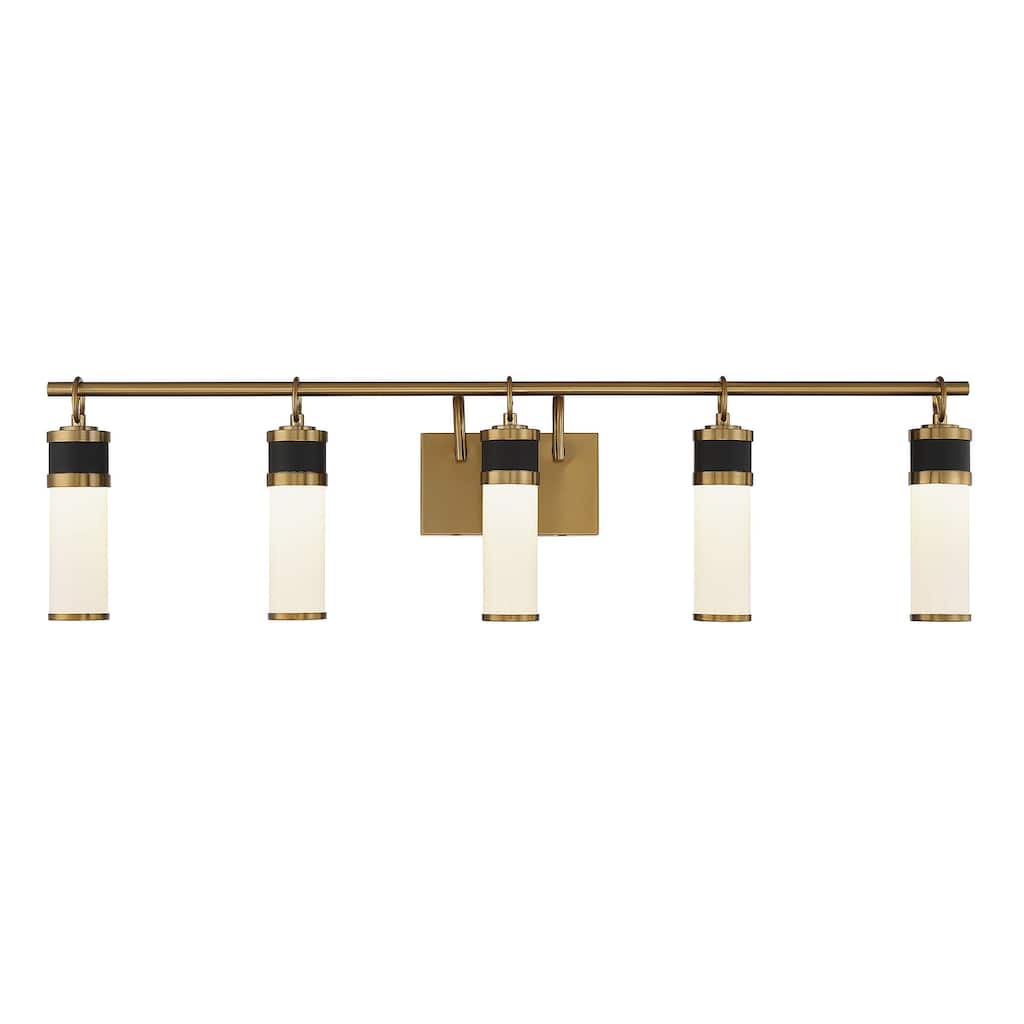 Savoy House 8-1638-5 Abel 5 Light 39" Wide LED Bathroom Vanity Light