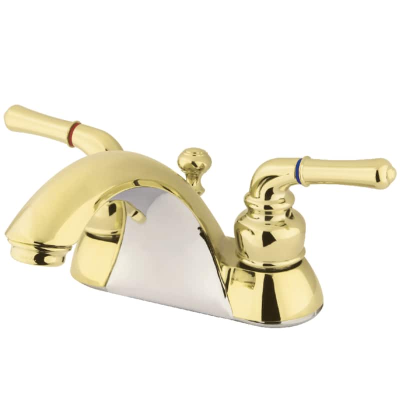Kingston Brass Naples Centerset Bathroom Faucet with Brass Pop-Up