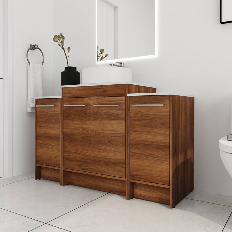 ARTCHIRLY 24/36/48/60 Inch Bathroom Vanity with Sink, Freestanding Bathroom Vanity with Soft Close Door and Shelf